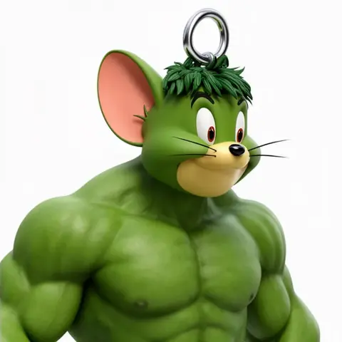 Jerry Mouse Hulk Ring Figure - Mashup Figure STL