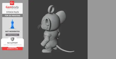 Jerry Mouse Iron Man Ring Figure - Mashup Figure STL