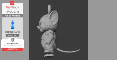 Jerry Mouse Iron Man Ring Figure - Mashup Figure STL