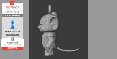 Jerry Mouse Iron Man Ring Figure - Mashup Figure STL