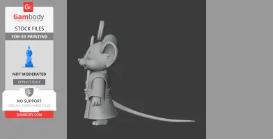 Jerry Mouse Jedi Ring Figure - Mashup Figure STL