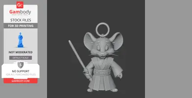 Jerry Mouse Jedi Ring Figure - Mashup Figure STL