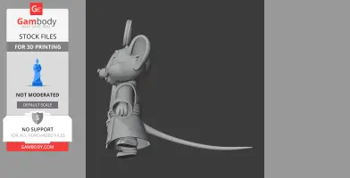 Jerry Mouse Jedi Ring Figure - Mashup Figure STL