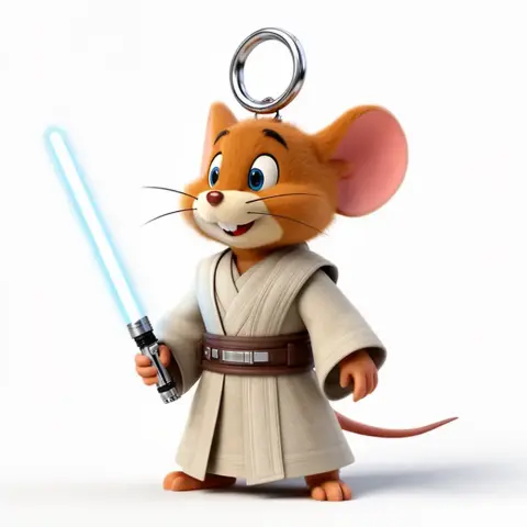 Jerry Mouse Jedi Ring Figure - Mashup Figure STL