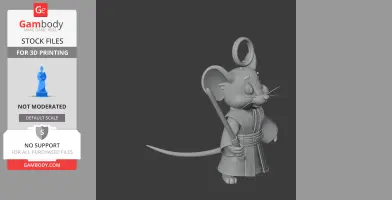 Jerry Mouse Jedi Ring Figure - Mashup Figure STL