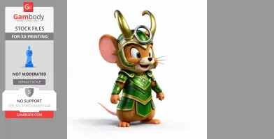 Jerry Mouse Loki Ring Figure - Mashup Figure STL