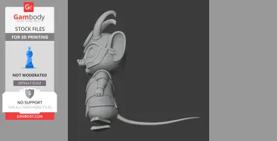 Jerry Mouse Loki Ring Figure - Mashup Figure STL
