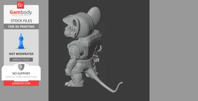 Jerry Mouse Master Chief Ring Figure - Mashup Figure STL