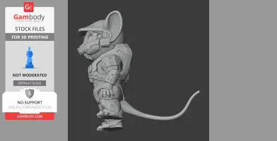 Jerry Mouse Master Chief Ring Figure - Mashup Figure STL