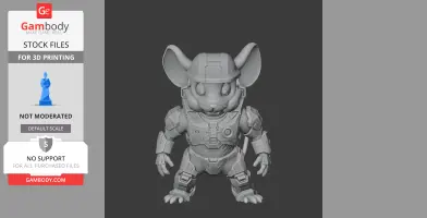 Jerry Mouse Master Chief Ring Figure - Mashup Figure STL