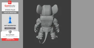 Jerry Mouse Master Chief Ring Figure - Mashup Figure STL