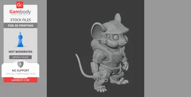 Jerry Mouse Master Chief Ring Figure - Mashup Figure STL