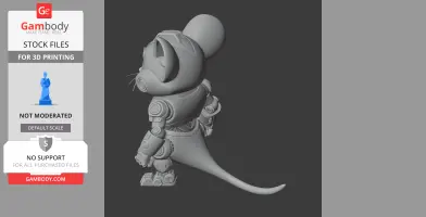 Jerry Mouse Megatron Ring Figure - Mashup Figure STL