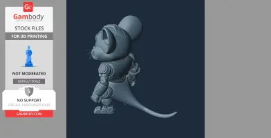 Jerry Mouse Megatron Ring Figure - Mashup Figure STL