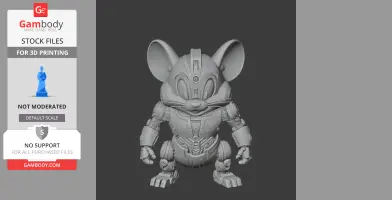 Jerry Mouse Megatron Ring Figure - Mashup Figure STL