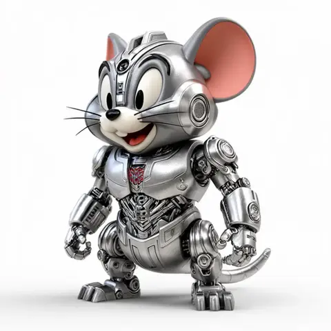 Jerry Mouse Megatron Ring Figure - Mashup Figure STL