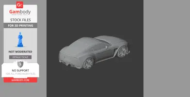 3D model of an Aston Martin V12 Zagato, rear view, for 3D printing in STL format.