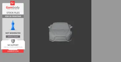 3D model of a sleek Aston Martin V12 Zagato, viewed from the front, for 3D printing.
