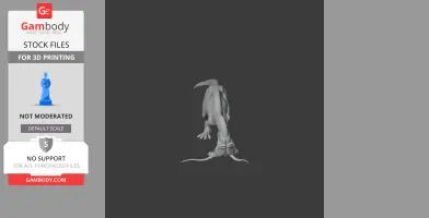 3D model of a Shaochilong dinosaur with a long tail and detailed features, posed for 3D printing.