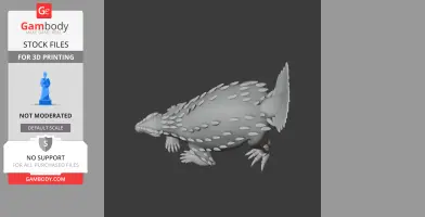 3D model of Stegouros, a prehistoric dinosaur with a spiked tail and armored back, for 3D printing.