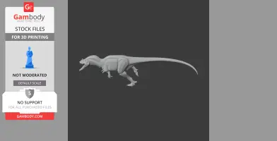 3D model of a Stokesosaurus dinosaur, detailed and posed, for printing.