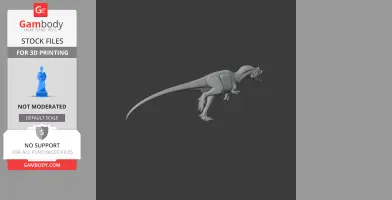 3D model of a Stokesosaurus, featuring detailed limbs and tail, ideal for 3D printing.