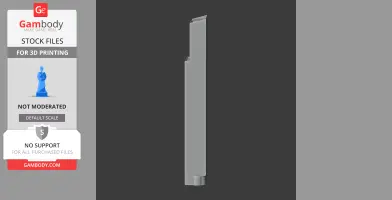 A sleek, minimalist 3D model of a tall, modern skyscraper for printing.