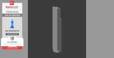 Tall, slender 3D model of the Guangxi China Resources Tower for 3D printing.
