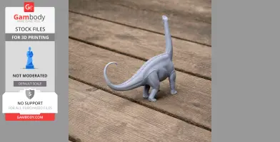 3D-printed Suuwassea model on wooden surface, featuring a long neck and tail.