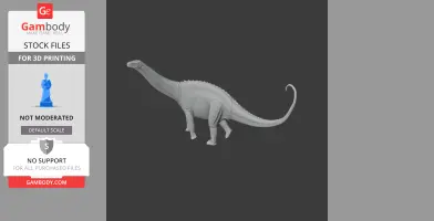 3D model of a Suuwassea, a long-necked dinosaur, designed for 3D printing.