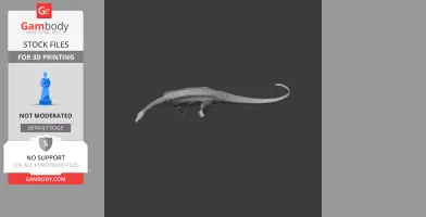 3D model of Suuwassea, a long-necked prehistoric animal, designed for 3D printing.