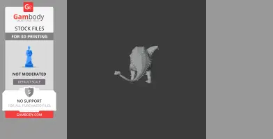 3D model of a Talarurus, a spiked, armored prehistoric dinosaur, suitable for 3D printing.