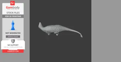 3D model of a spiky, armored dinosaur, Talarurus, designed for 3D printing.