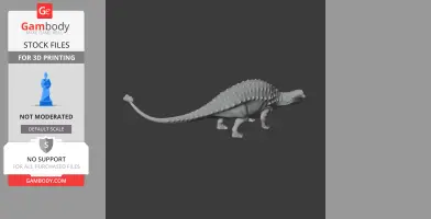3D model of a Talarurus, a prehistoric armored dinosaur, designed for 3D printing.