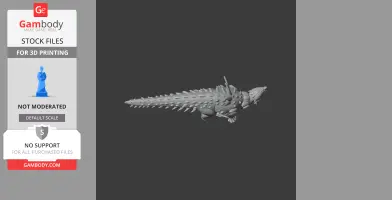 3D model of a Tatankacephalus, a spiked, armored prehistoric creature, viewed from above.
