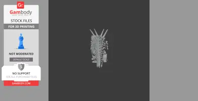 3D model of a spiked, armored prehistoric creature viewed from above.