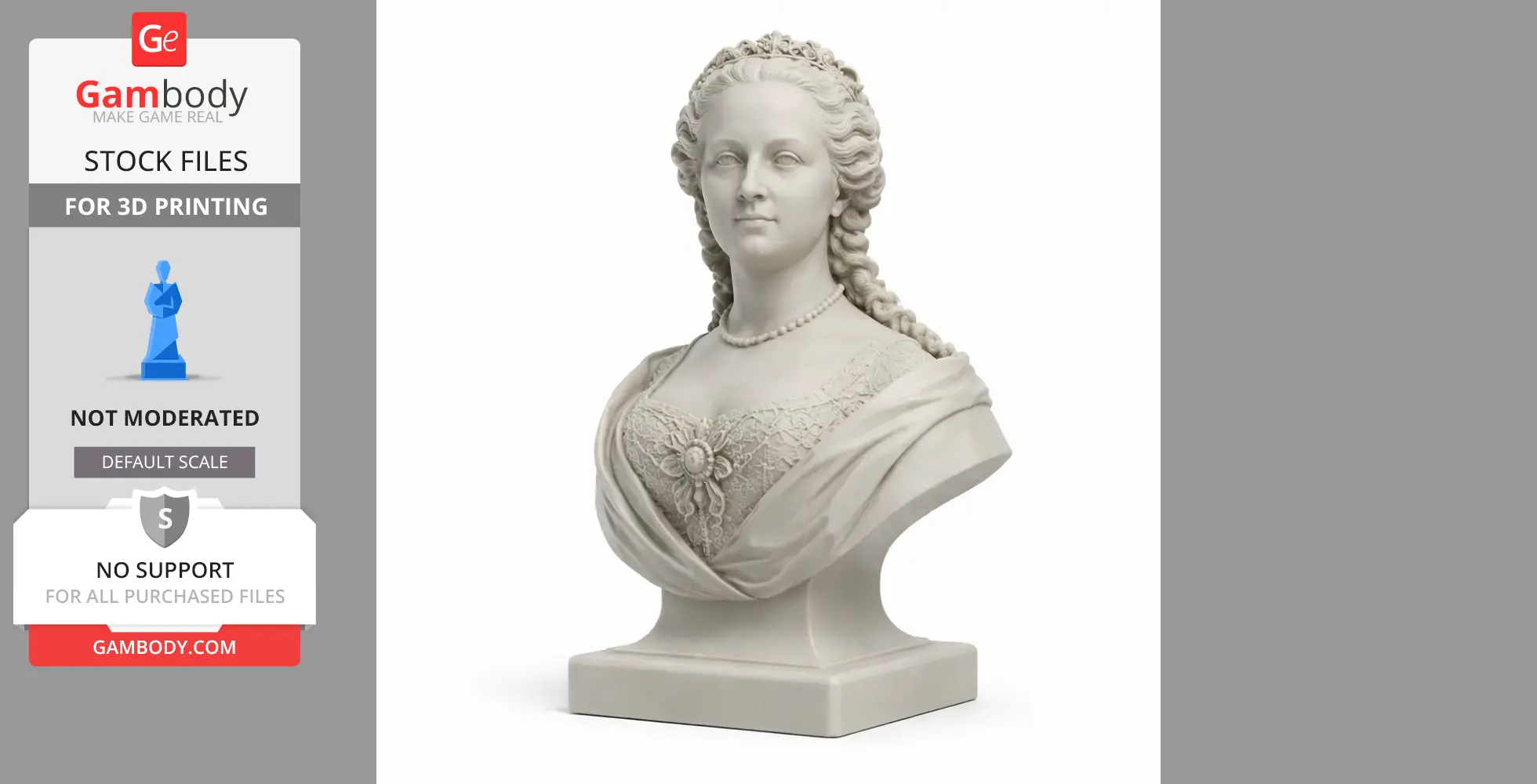Maria Theresa Bust - Historical Warrior STL