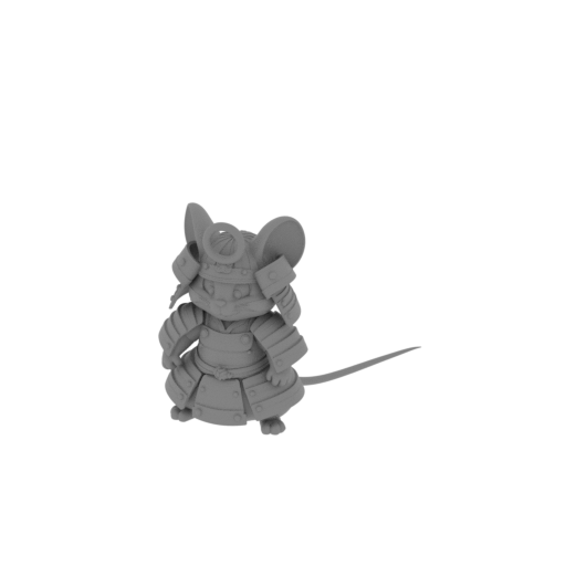 Jerry Mouse Samurai Ring Figure.stl