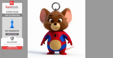 Jerry Mouse Spider-Man Ring Figure - Mashup Figure STL