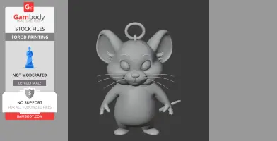 Jerry Mouse Spider-Man Ring Figure - Mashup Figure STL