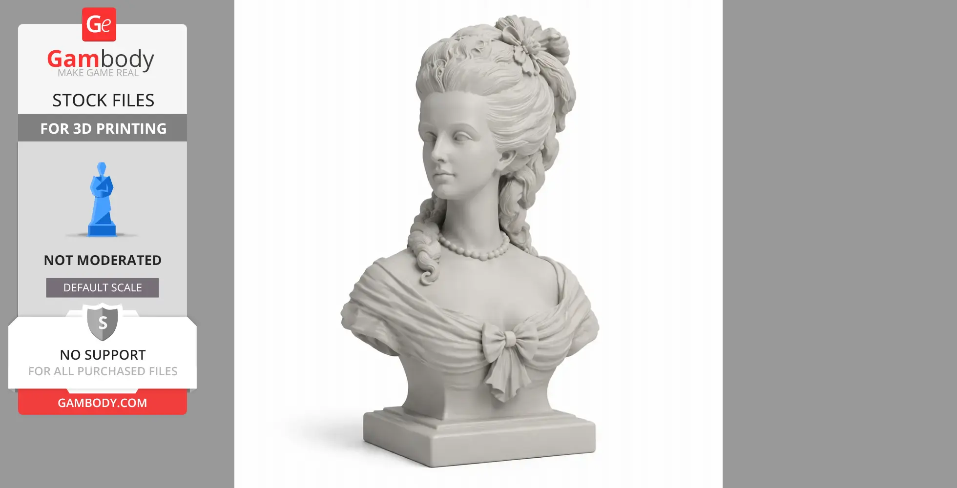 Marie Antoinette Bust - Historical Warrior STL