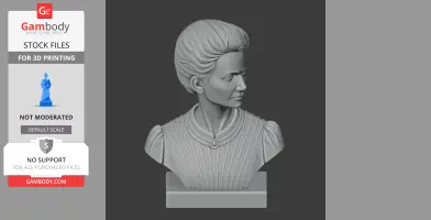 Marie Curie Bust - Historical Warrior STL