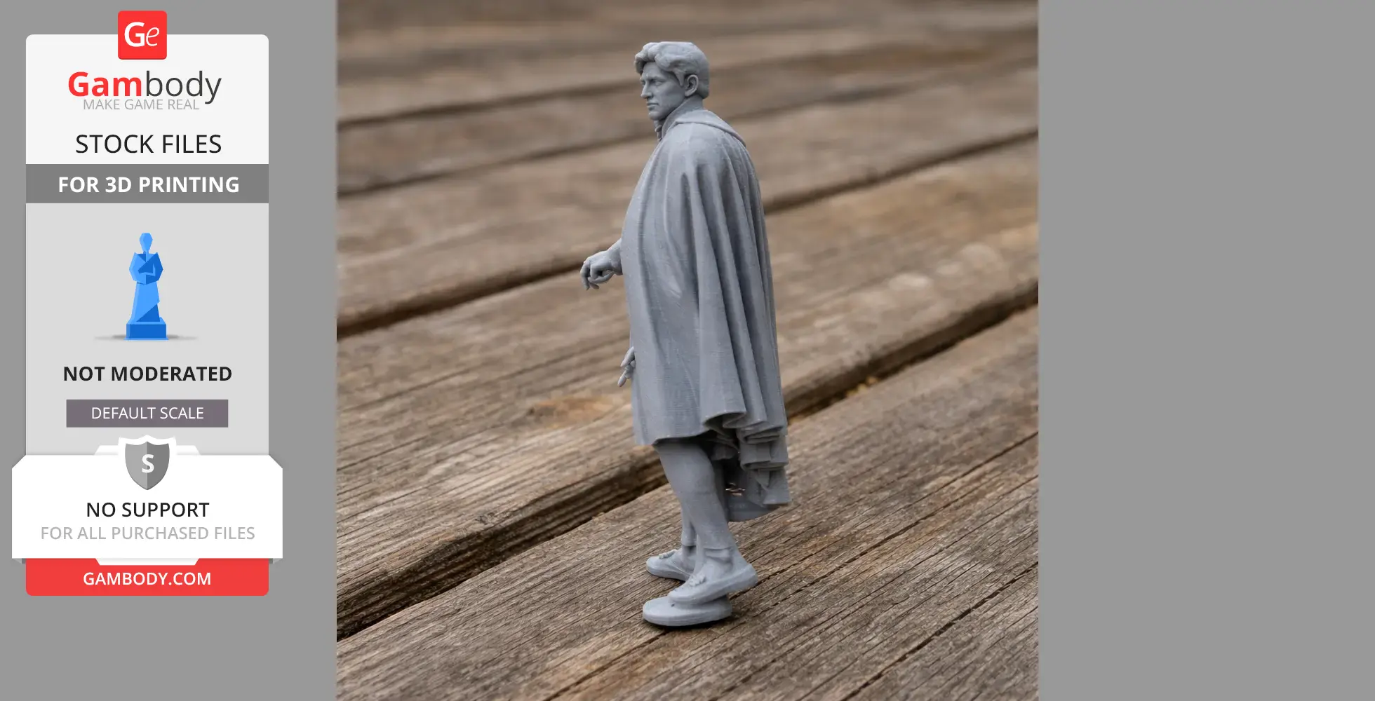 3D model of a Napoleonic soldier in a long cape, holding a map, standing on a textured surface.
