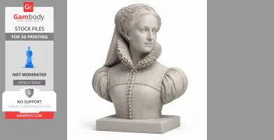Mary Queen of Scots Bust - Historical Warrior STL