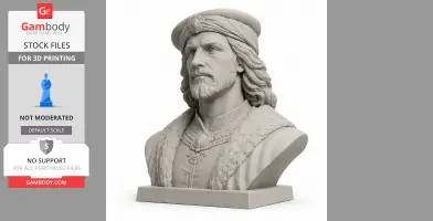 Matthias Corvinus Bust - Historical Warrior STL