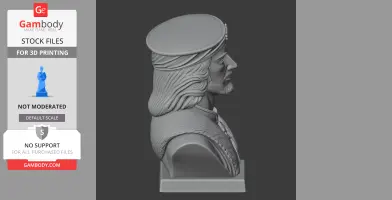 Matthias Corvinus Bust - Historical Warrior STL