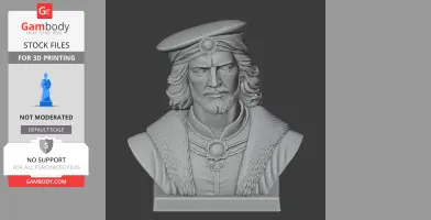 Matthias Corvinus Bust - Historical Warrior STL