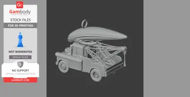 A 3D mashup model of a tow truck with an alien xenomorph head on top.