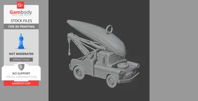 A mashup model of a tow truck with a Xenomorph head, designed for 3D printing.