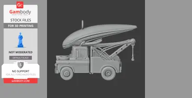 A mashup of a tow truck with a Xenomorph head as the cabin, designed for 3D printing.